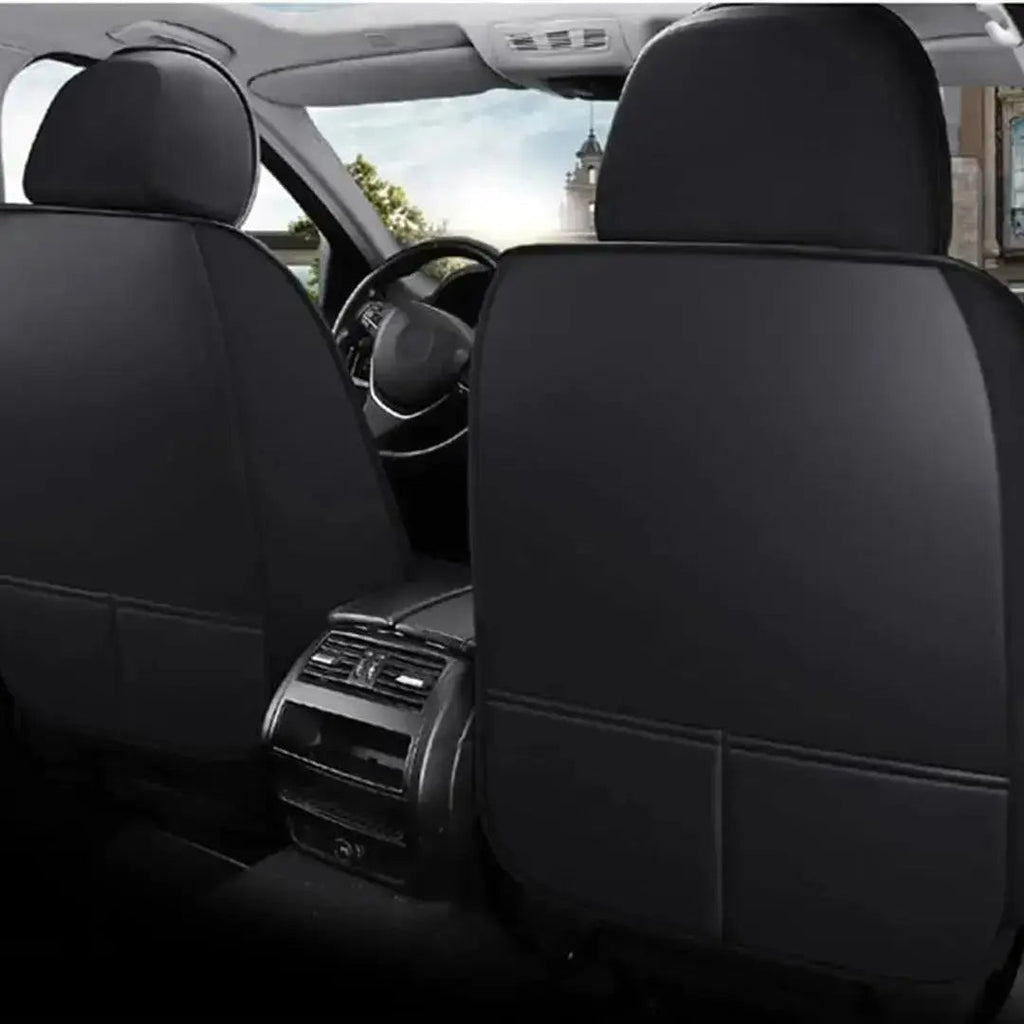Universal Premium Luxury Car Seat Covers - Front & Rear Full Set (Black & Grey)