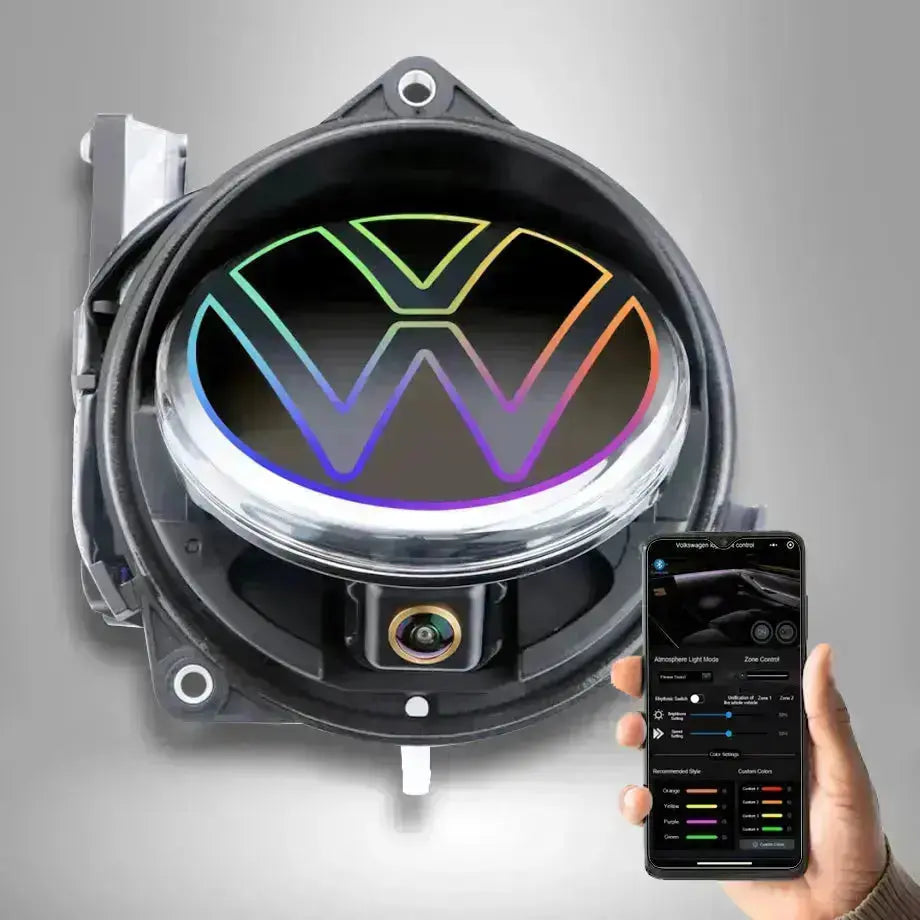VW RGB App Controlled Rear Emblem Reverse Camera Kit - Suitable To Fit - VW Polo 8 AW