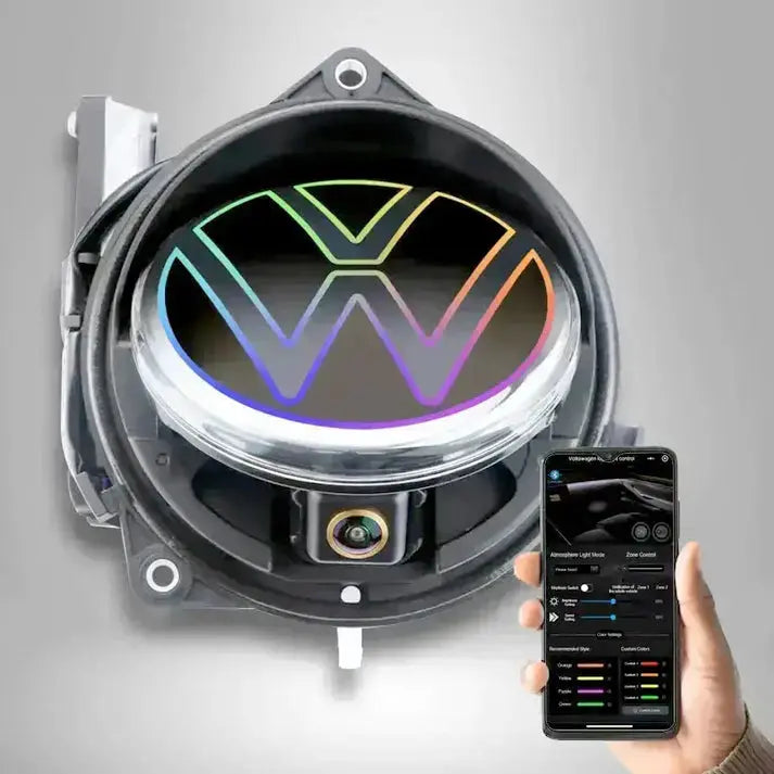VW RGB App Controlled  Rear Emblem Reverse Camera Kit - Suitable To Fit - VW T-Roc (19-On)