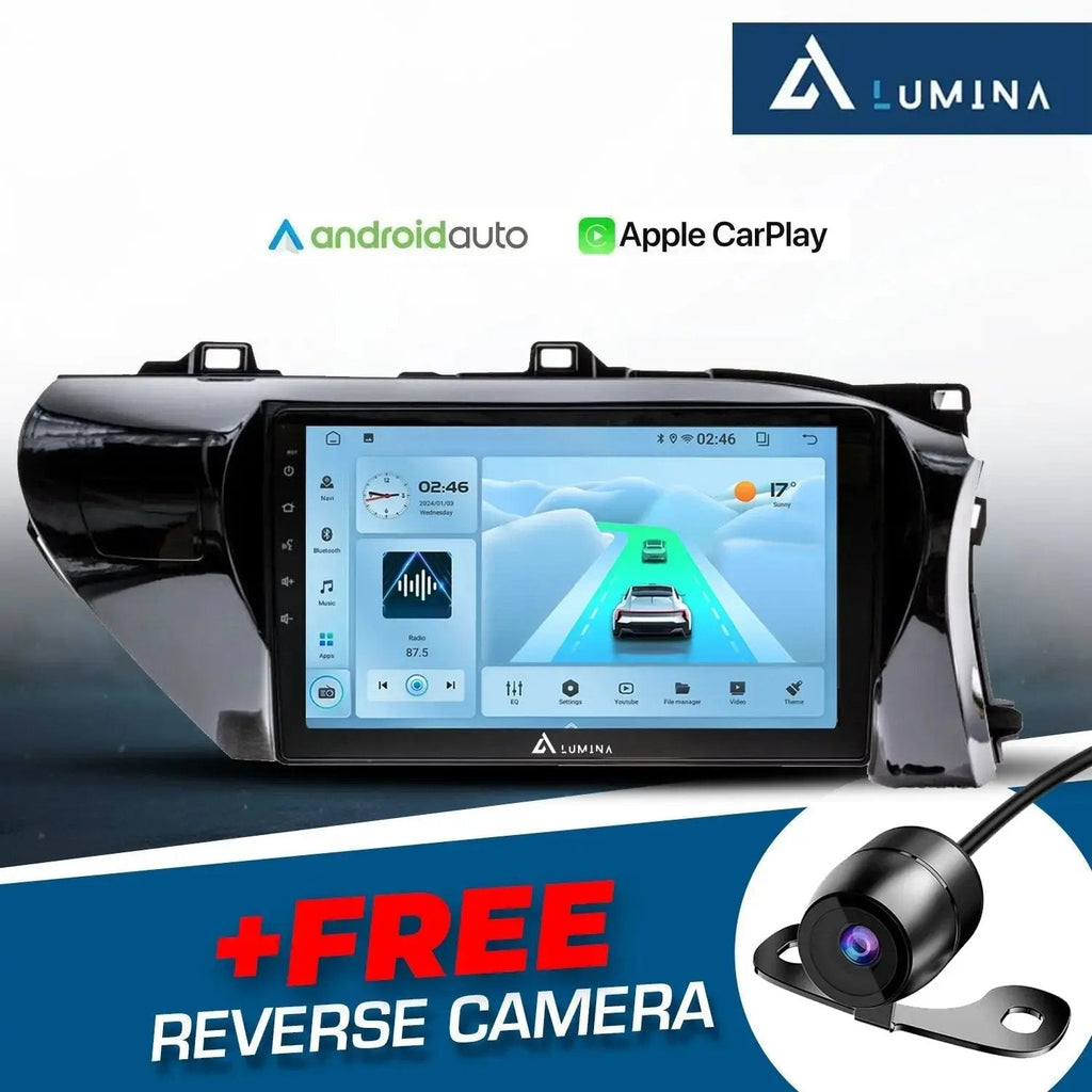 Toyota Hilux (15-21) - 9 Inch Lumina Android Entertainment & GPS System +FREE Reverse Camera