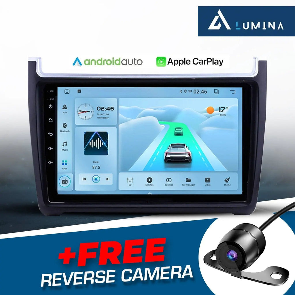 VW Polo 6 GTI / TSI (12-On) - 9 Inch Lumina Android Entertainment & GPS System +FREE Reverse Camera