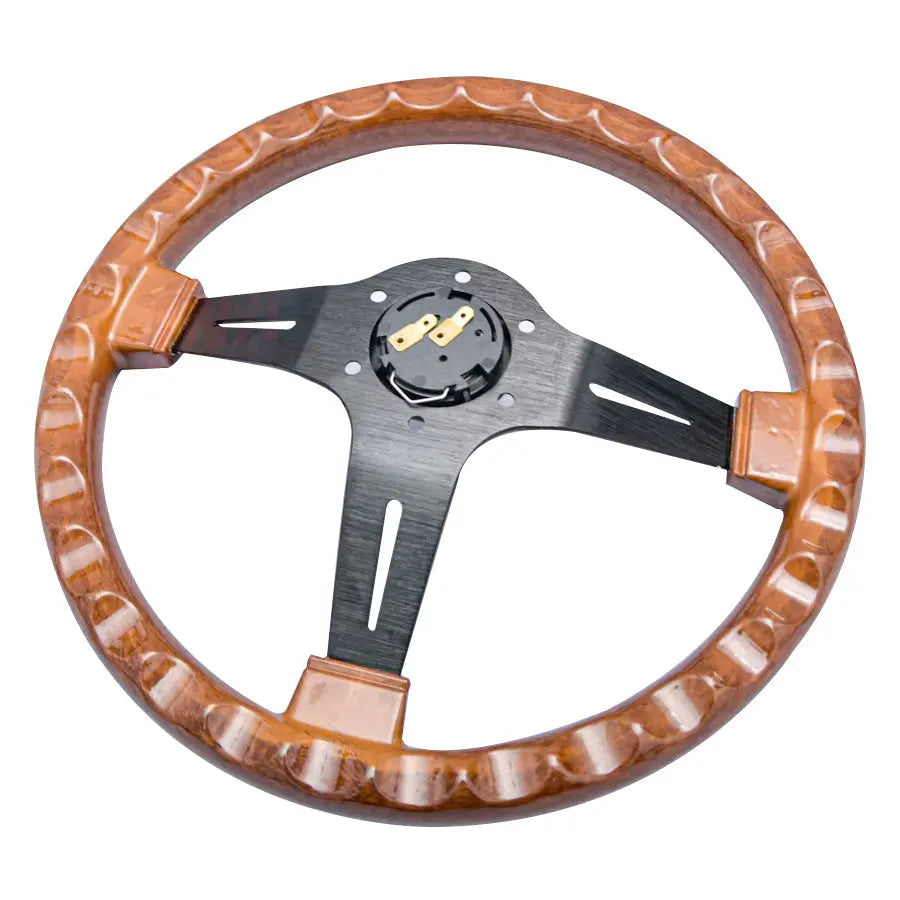 Wood Grain Look Drift Style Steering Wheel (350mm)