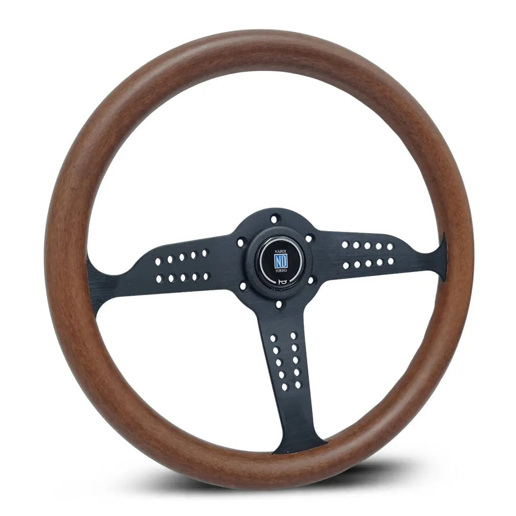 Wood Grain Look Racing Style Steering Wheel (350mm)