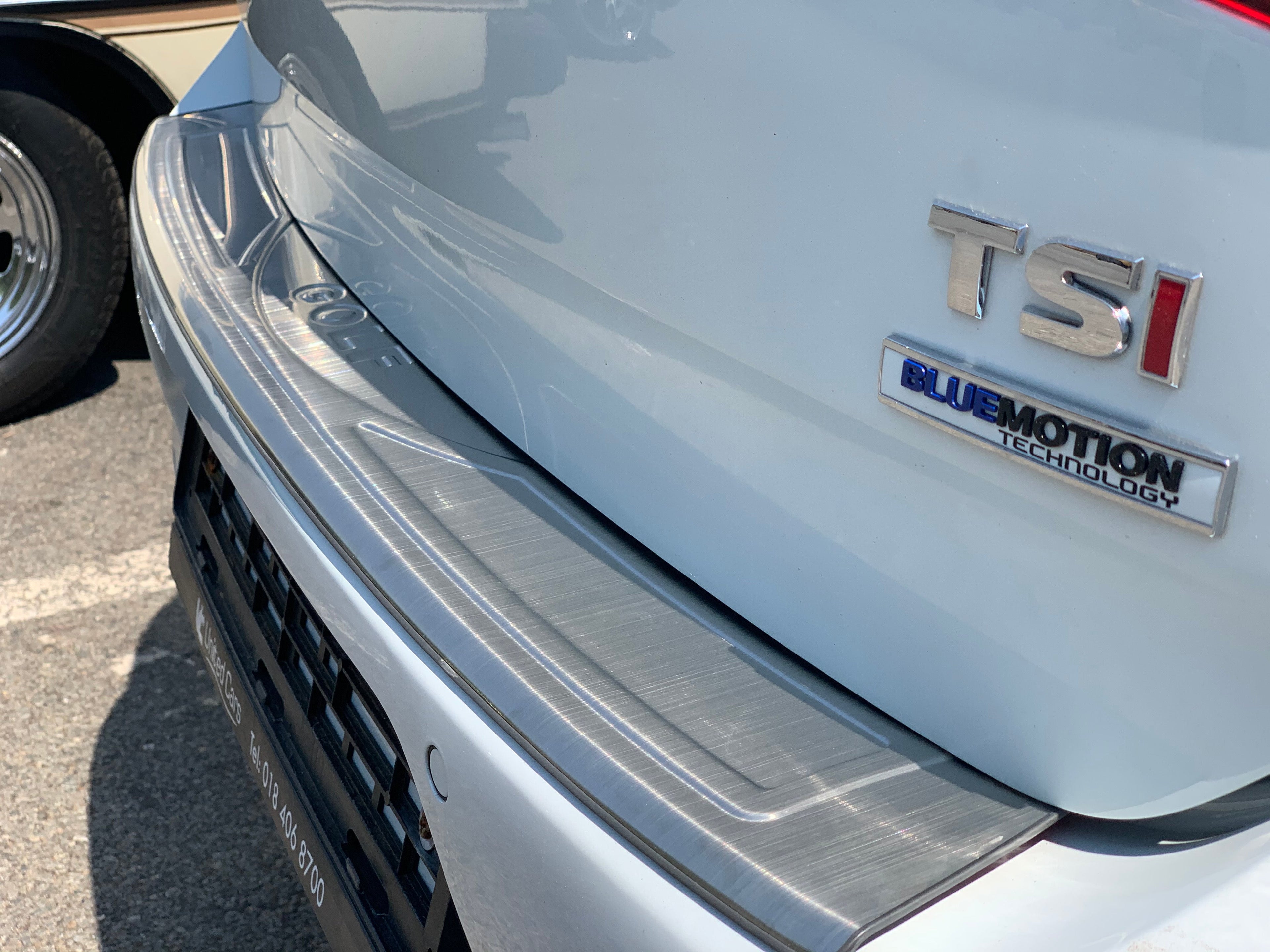 VW GOLF MK 7 STAINLESS STEEL REAR OUTER BUMPER PROTECTOR PLATE