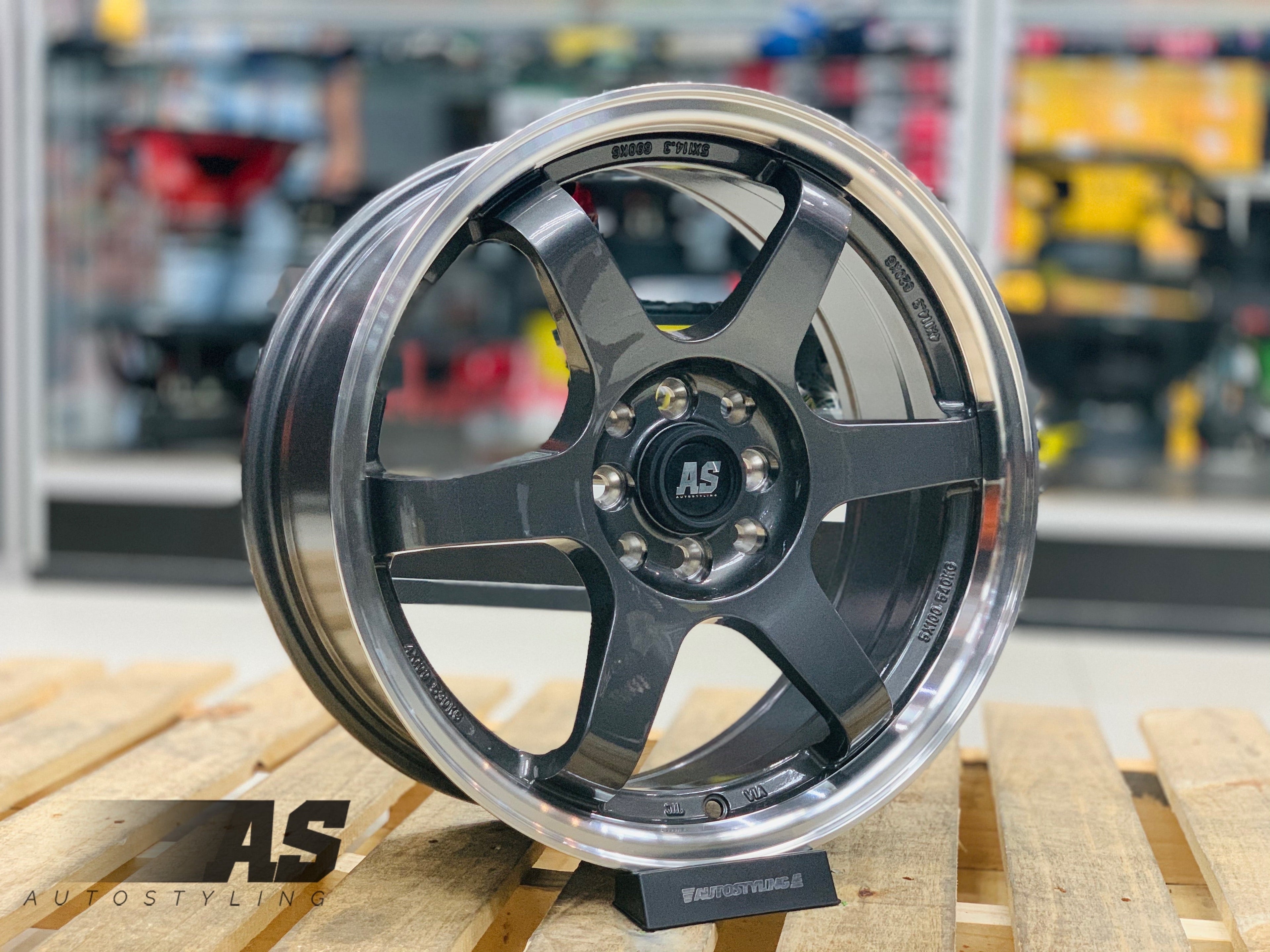 17” AS- TE37 4/100 4/114 GUNMETAL