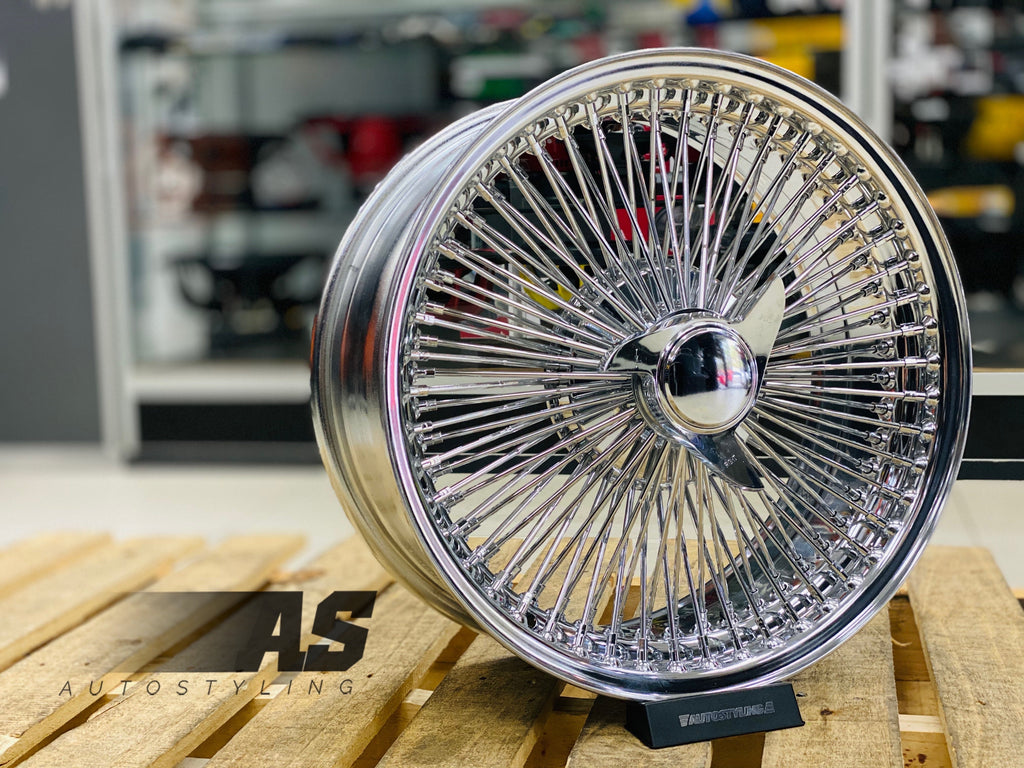18” AS - 100SPOKE WIRE WHEEL FITS ALL CARS