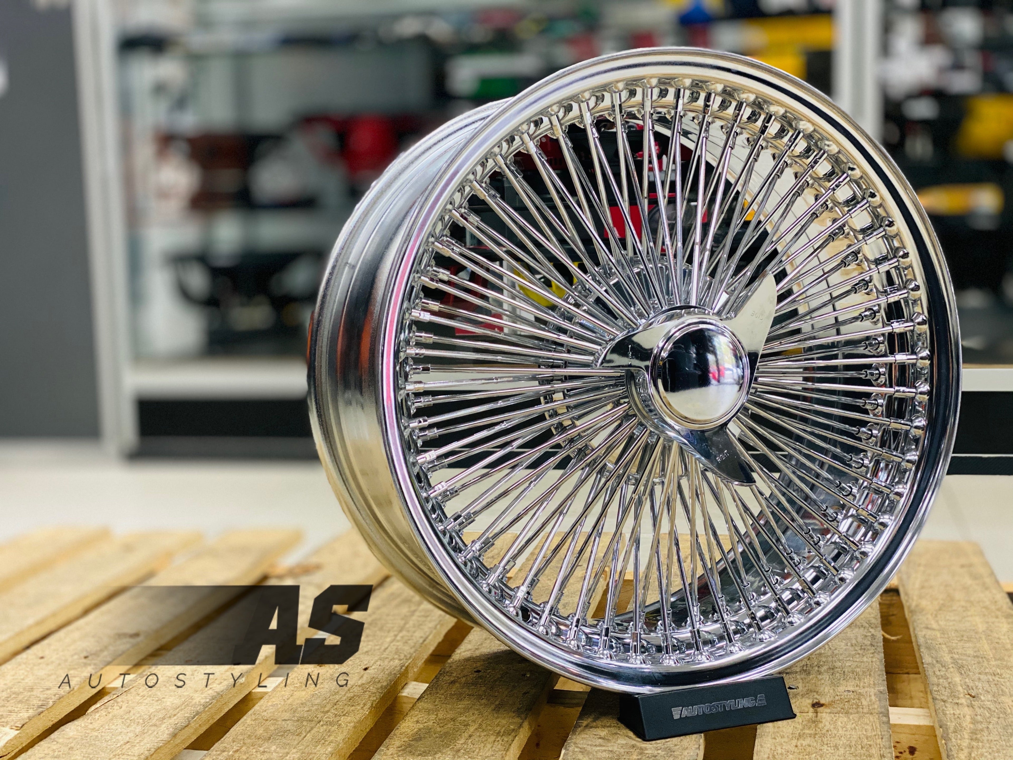 18” AS - 100SPOKE WIRE WHEEL FITS ALL CARS