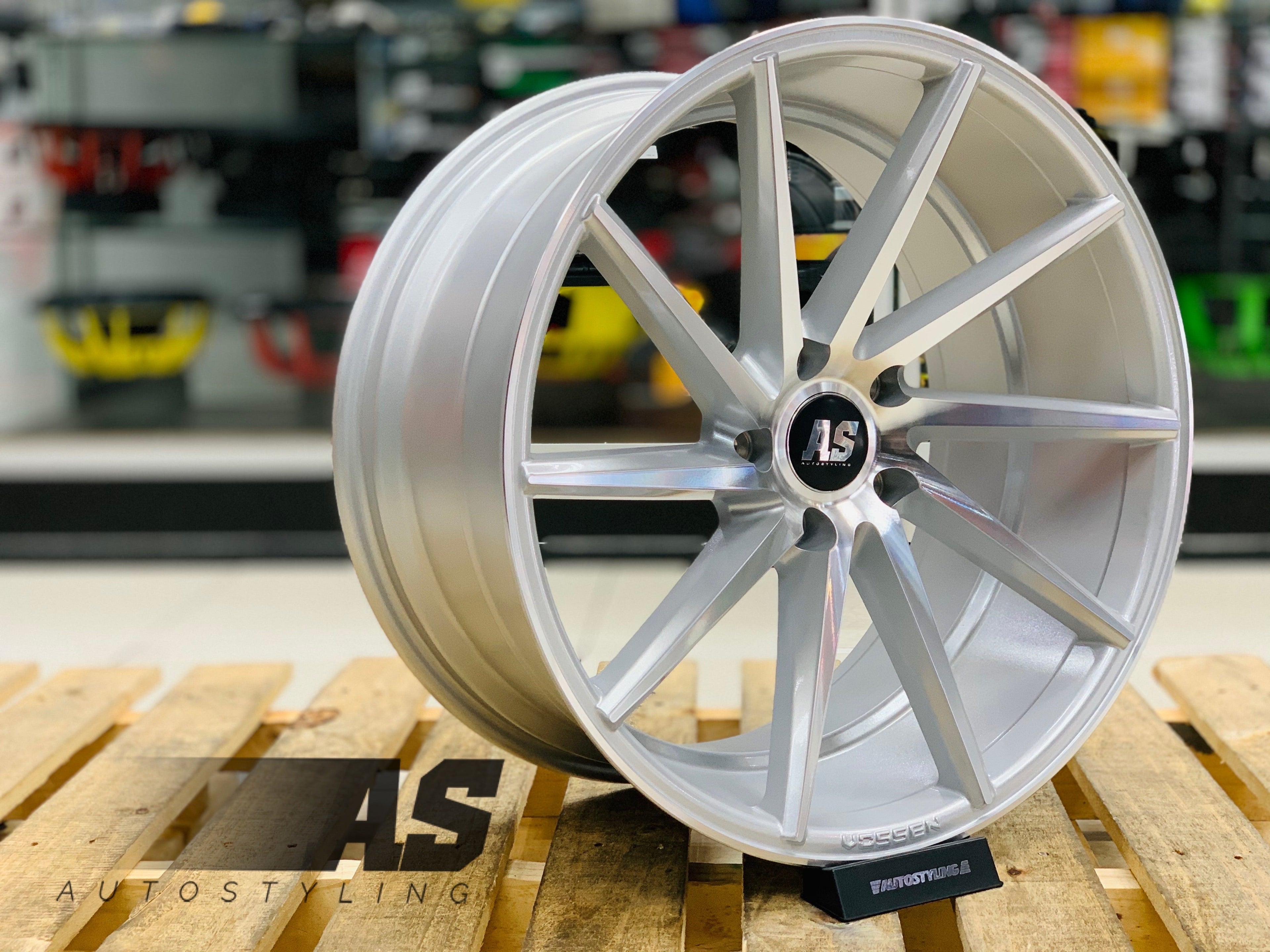 20” AS-CVT F800 5/120 SILVER MACHINE FACE