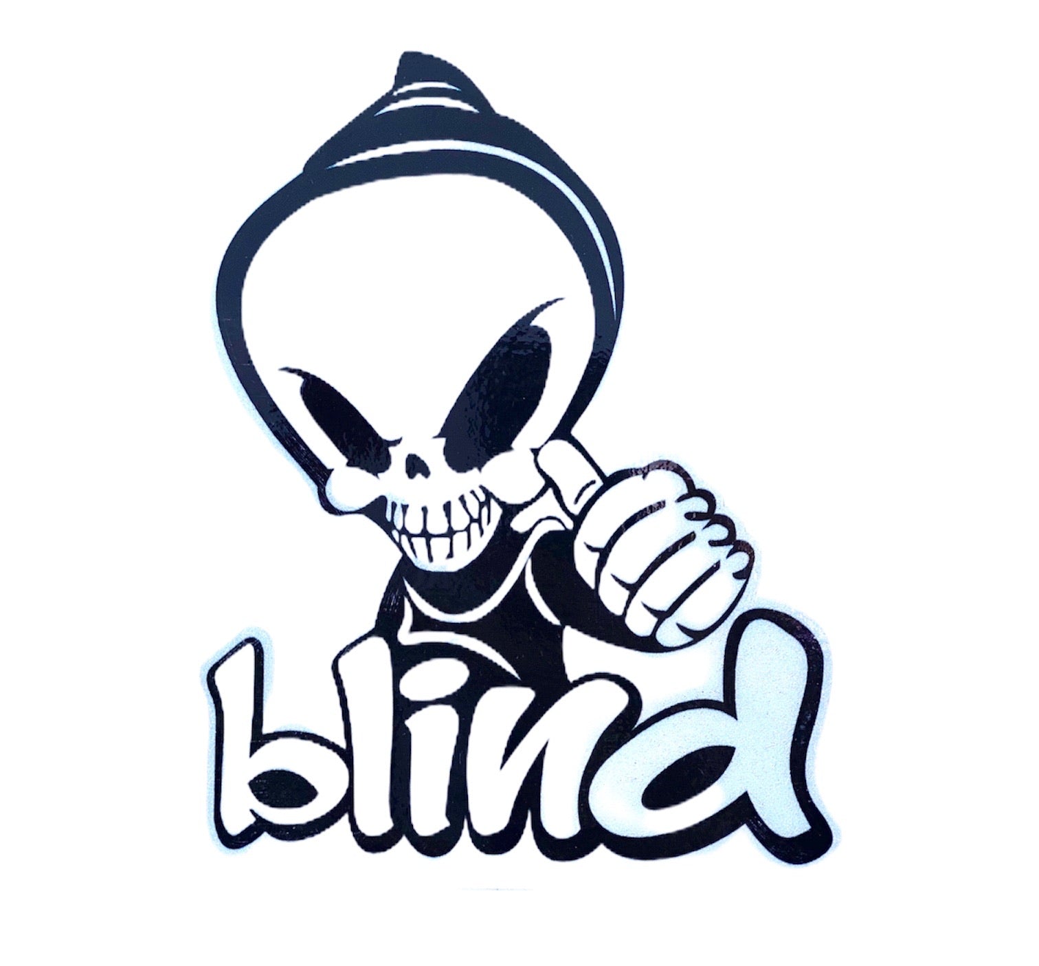 BLIND WHITE STICKER