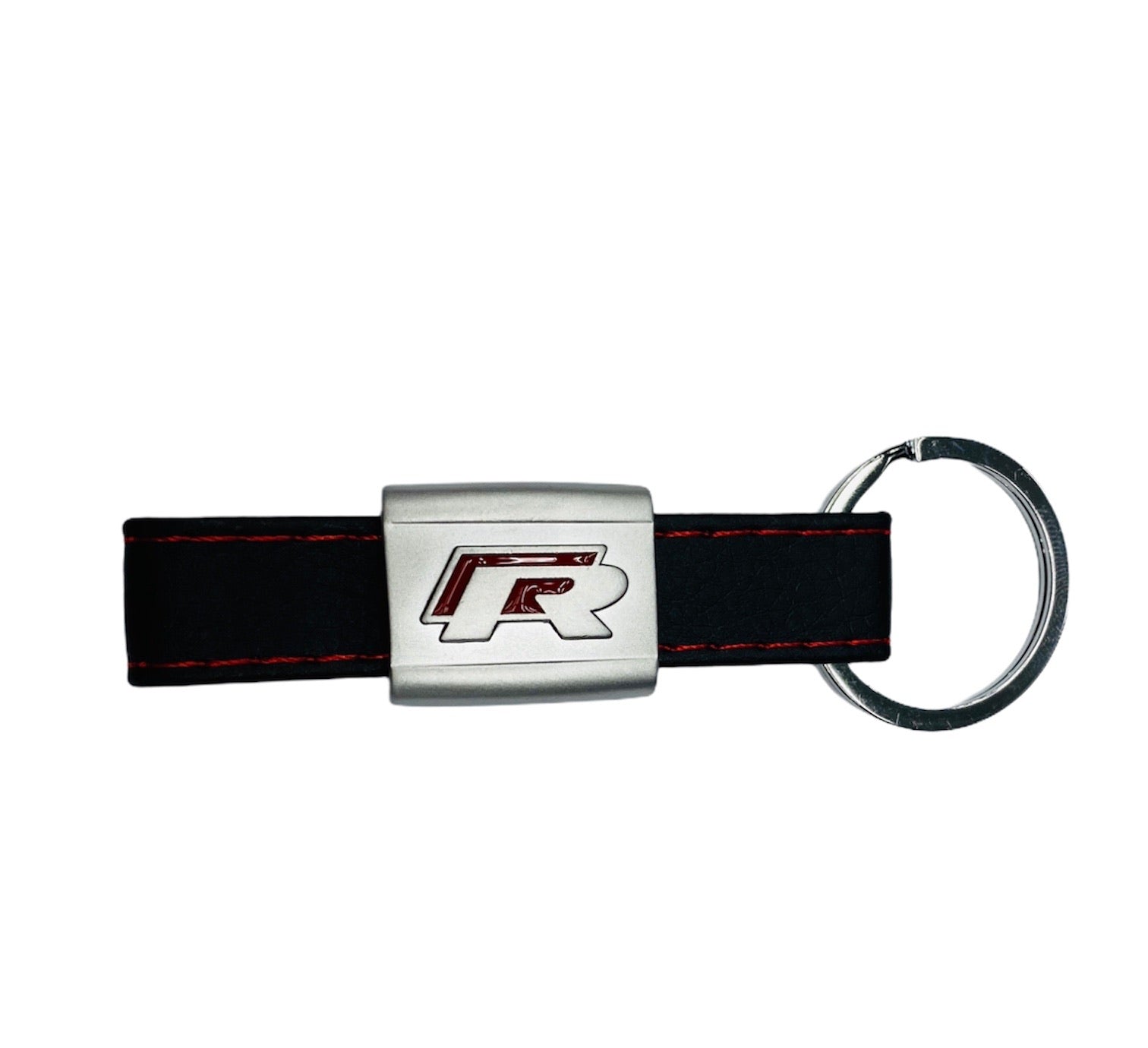 R KEY RING RED STITCH
