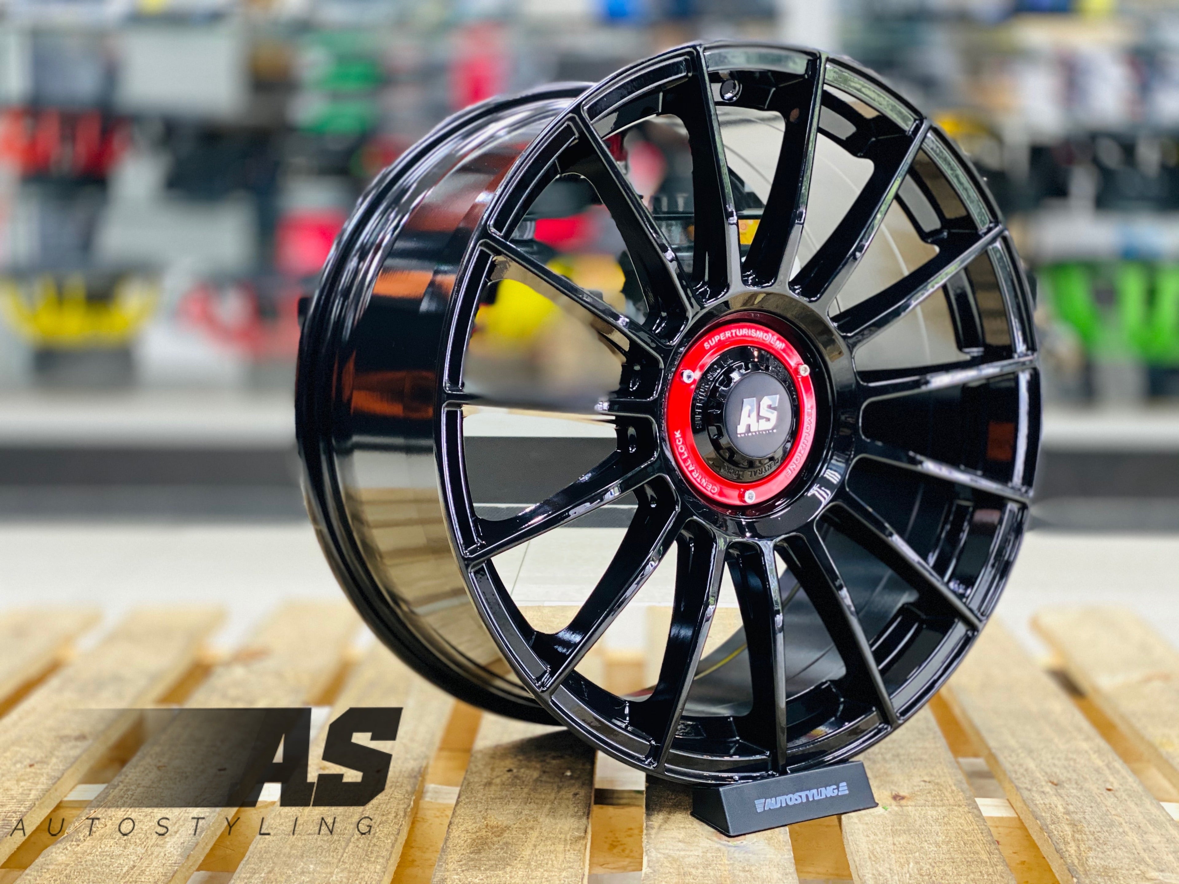19” AS-SUPERTURISMO  5/112 & 5x100 multi PCD  GLOSS BLACK