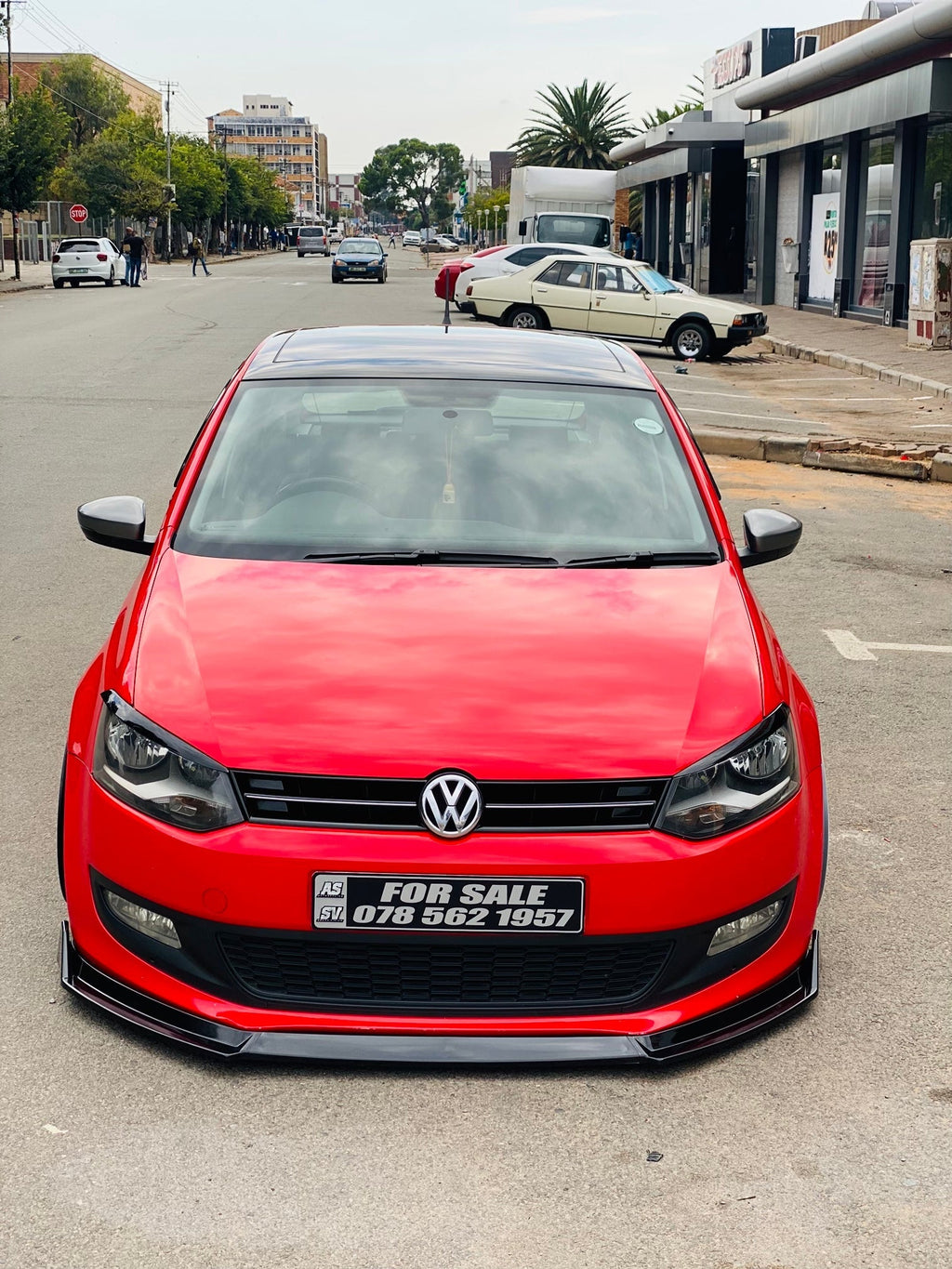 NEW IMPROVED VW POLO 6/ POLO 7 TSI VIVO 3pce NEW PLASTIC GLOSS BLACK FRONT SPOILER