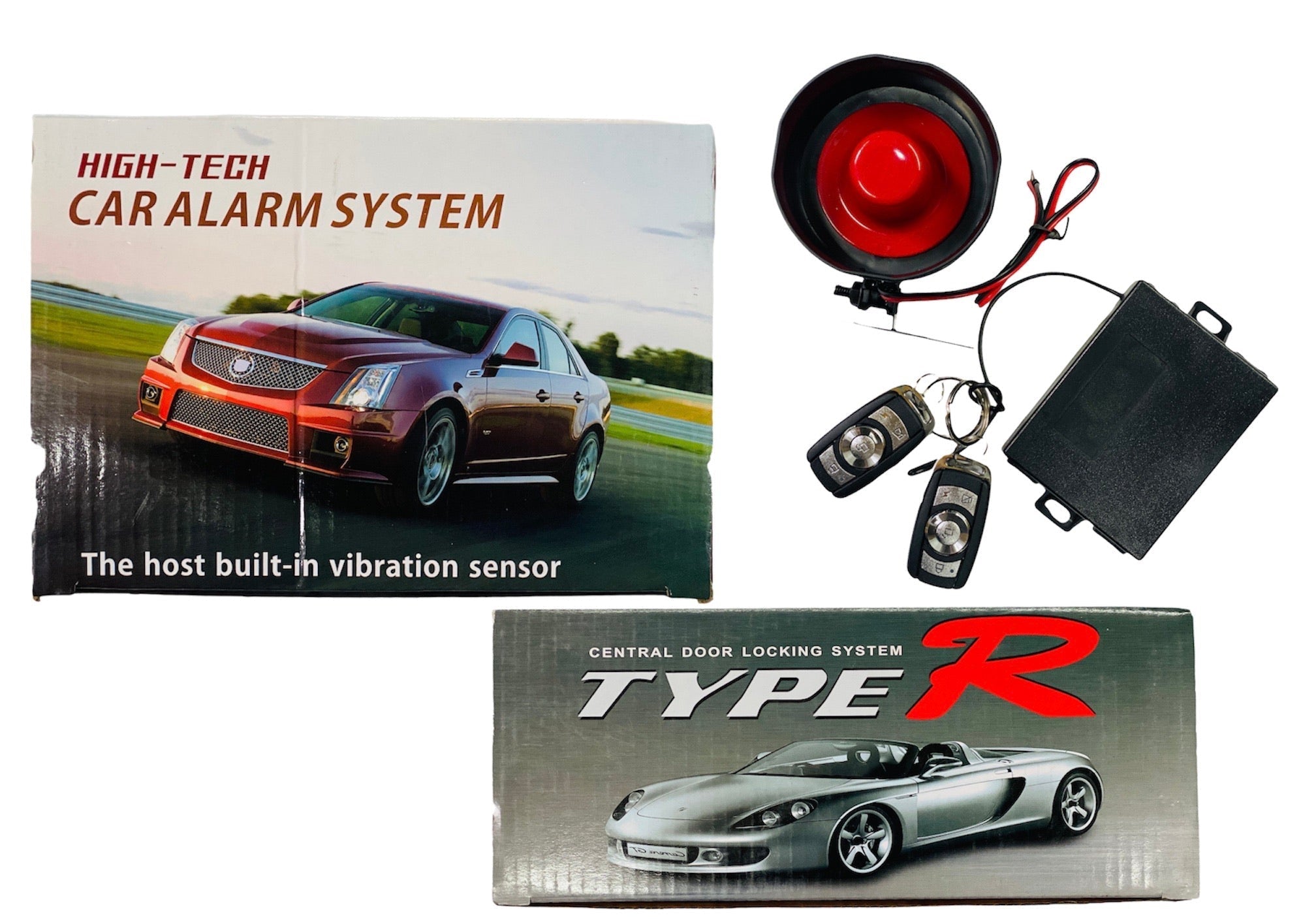HIGH-TECH CAR ALARM SYSTEM WITH CENTRAL DOOR LOCKING SYSTEM