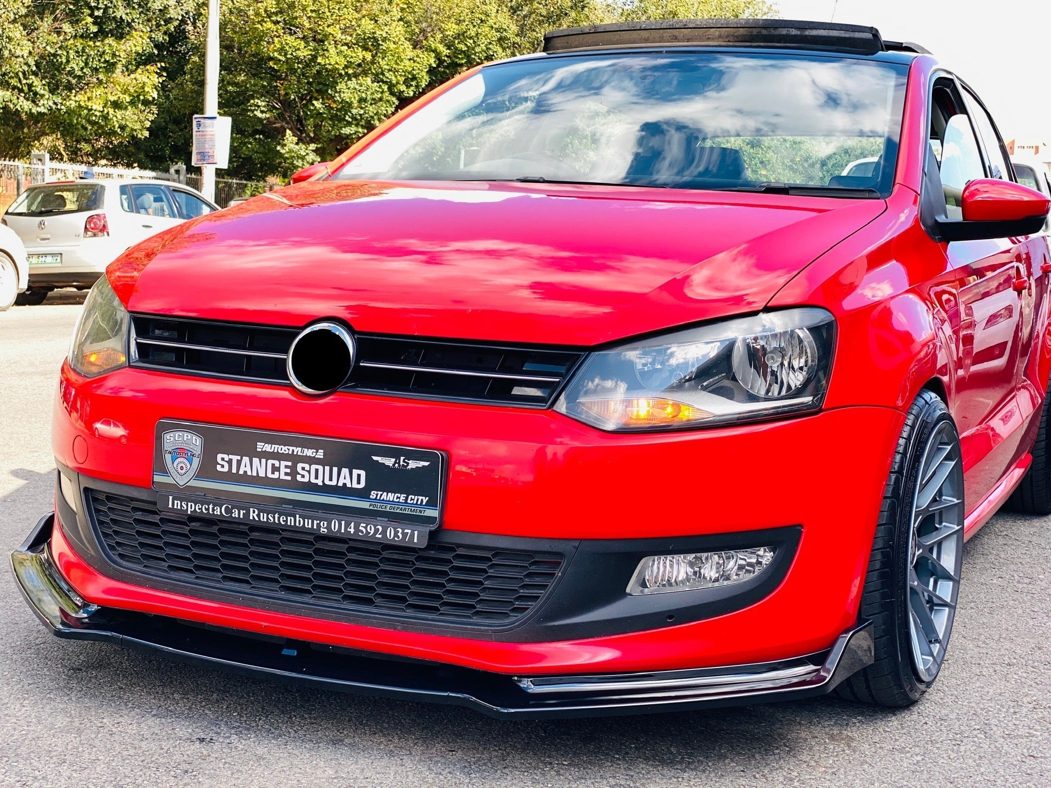 POLO 6 / POLO 7 TSI VIVO 3pce PLASTIC GLOSS BLACK FRONT SPOILER