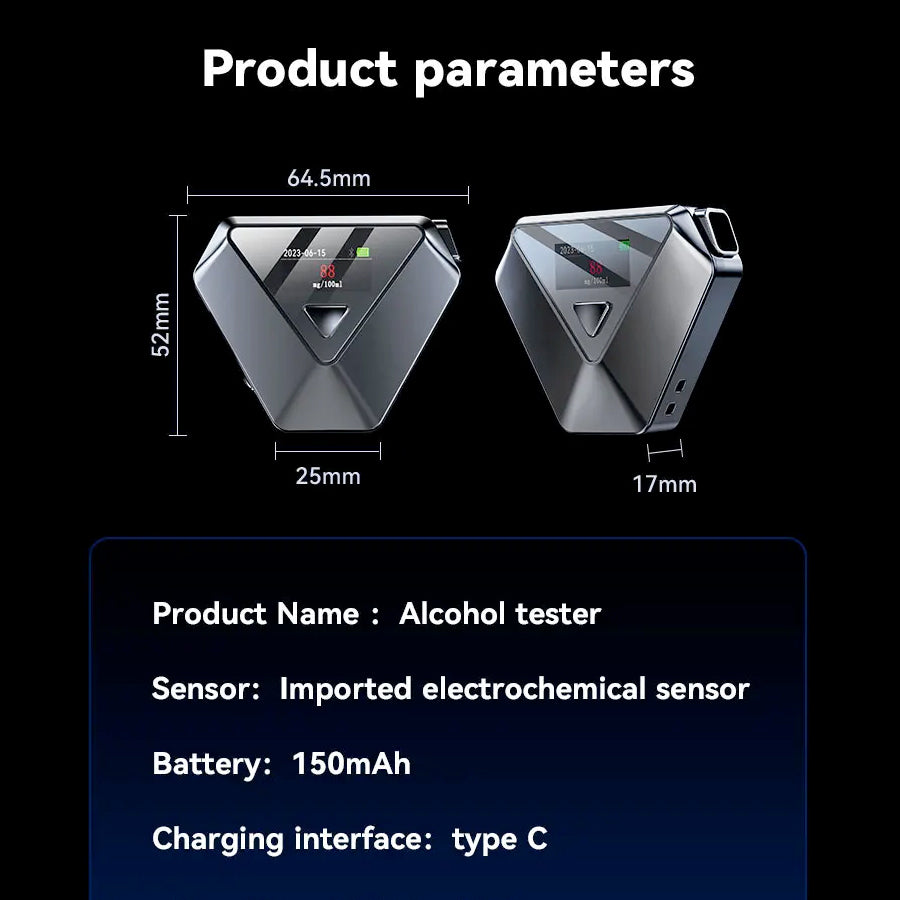 Mr Black-2 Portable Alcohol Breathalyzer Tester